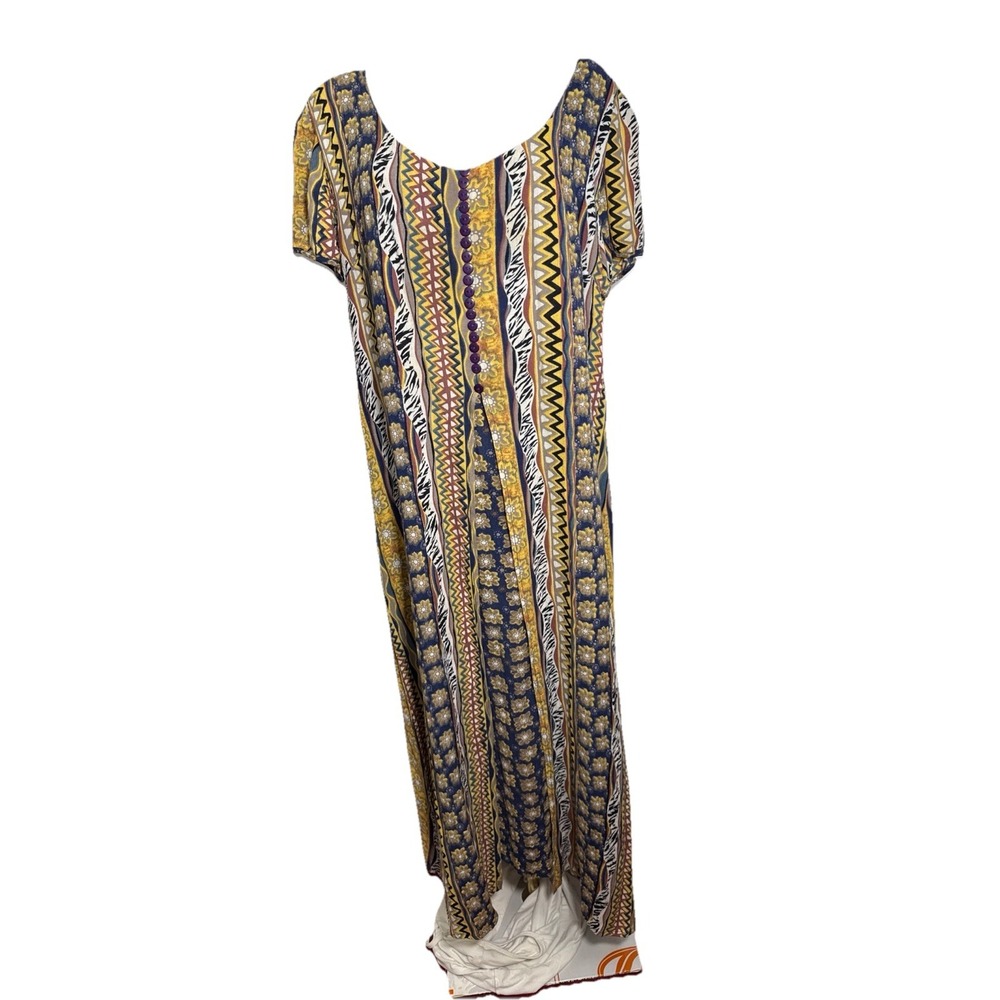 Bila Egyptian Style Print Boho Gypsy Earth Tones Geometric 1/2 Pad Shoulder Sm.